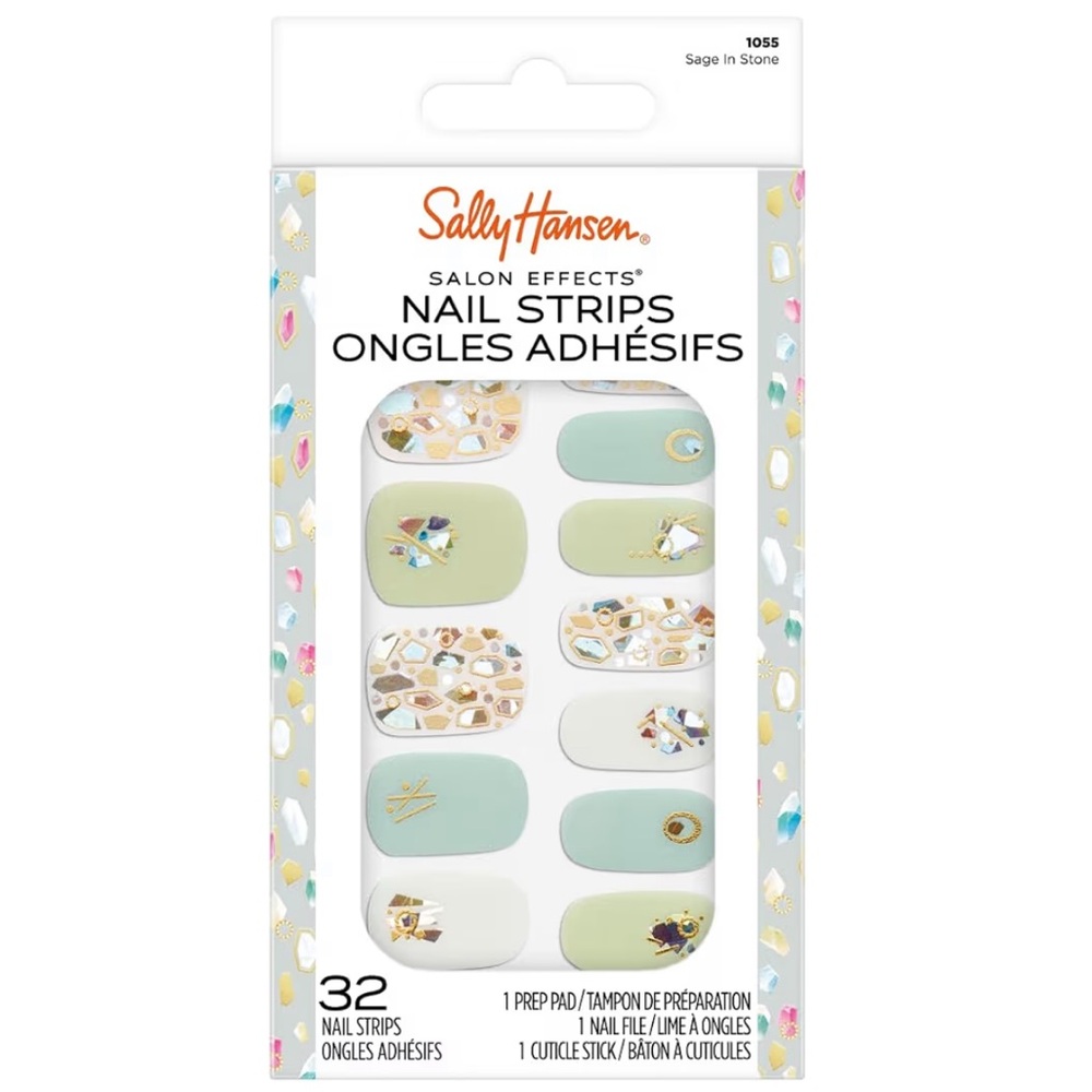 5/$25 Sally Hanson Nail Strips, Shade: Sage in Stone - New In Box